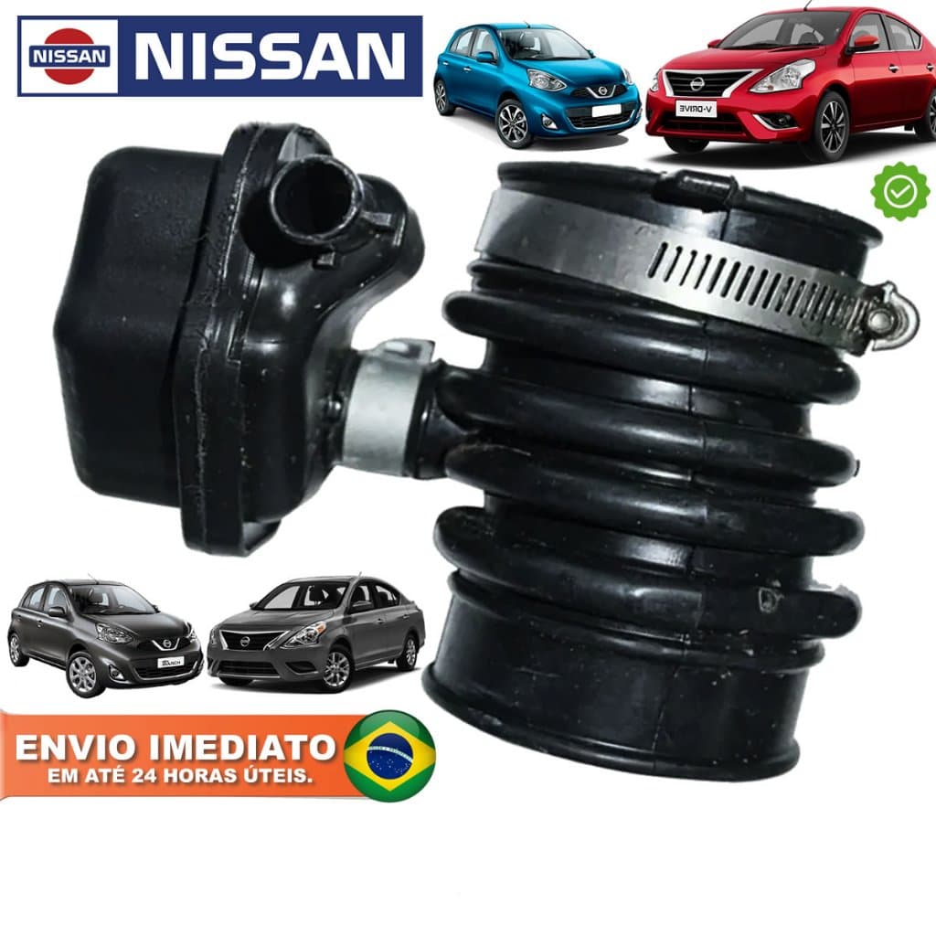 Mangueira do Filtro de Ar com Anti-chamas Original Nissan Versa March 1.6 até 2014 Original Nissan