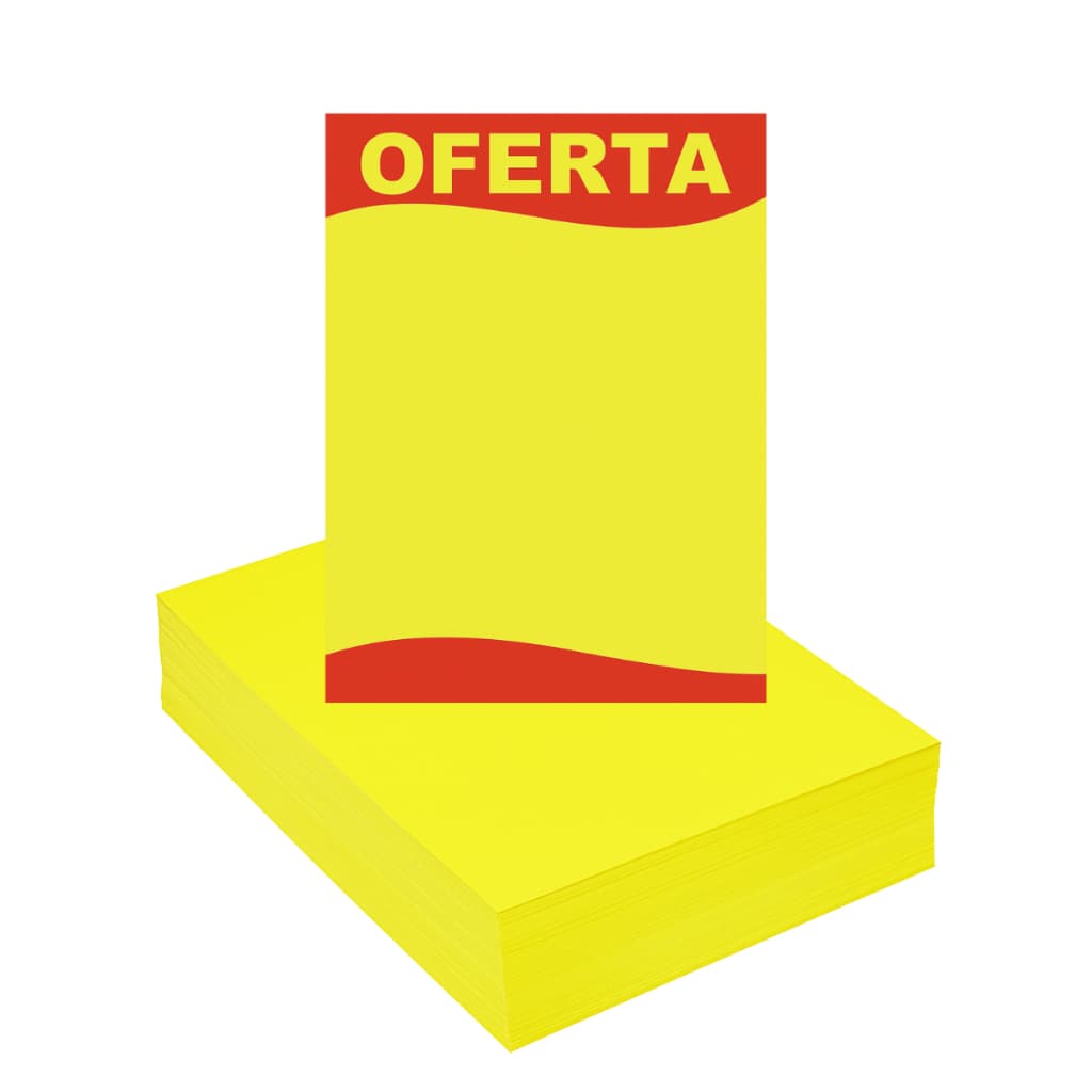 Papel Sulfite Amarelo A3 75g Cartaz Oferta Impressora 100 Folhas