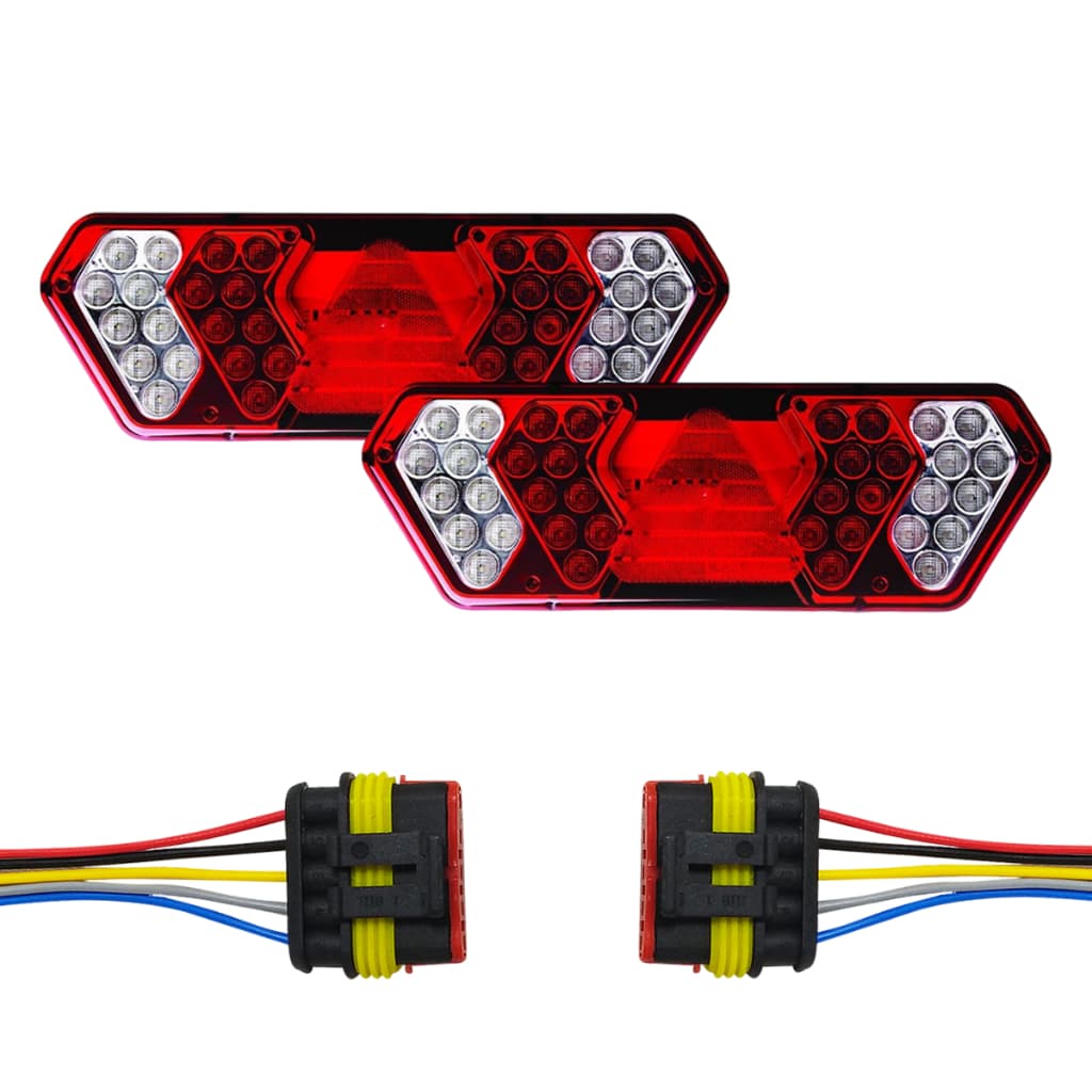 Par Lanterna Traseira Guerra Led Caminhão Carreta 12v 24v Bivolt