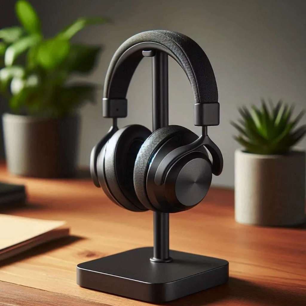 Suporte moderno para  Headphone, Headset fone de ouvido minimalista de mesa.