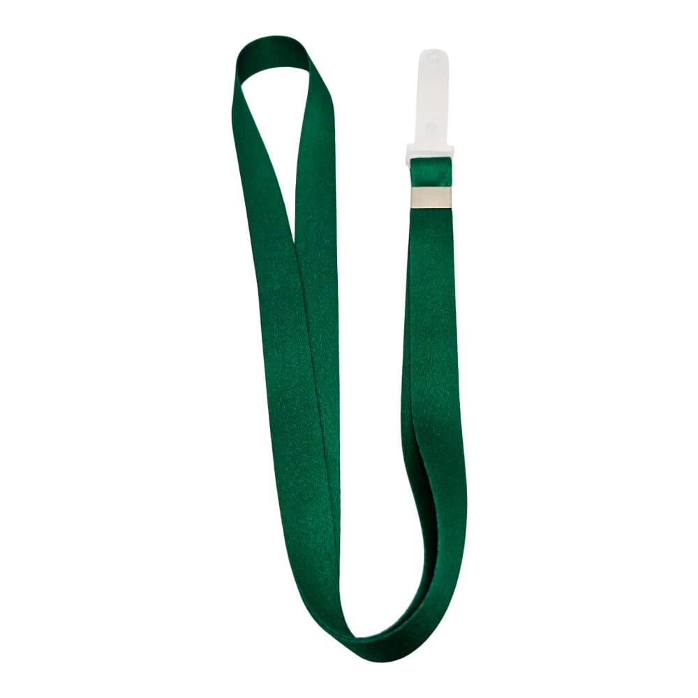 20 Cordões para Crachá Acabamento em Alça Leitosa - 20mm - Verde