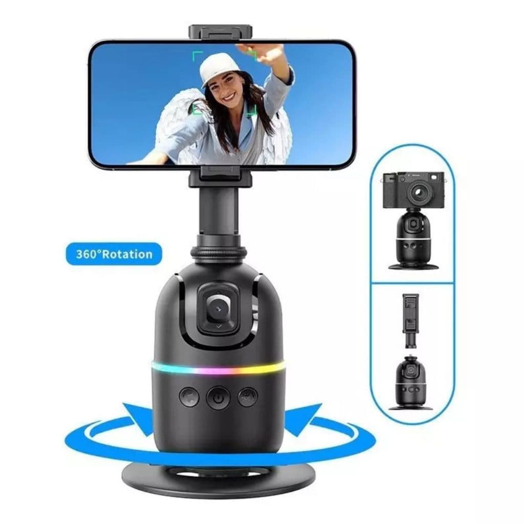 Estabilizador Gimbal de Smartphone 360° Rastreamento Inteligente de Rosto AI Controle Inteligente