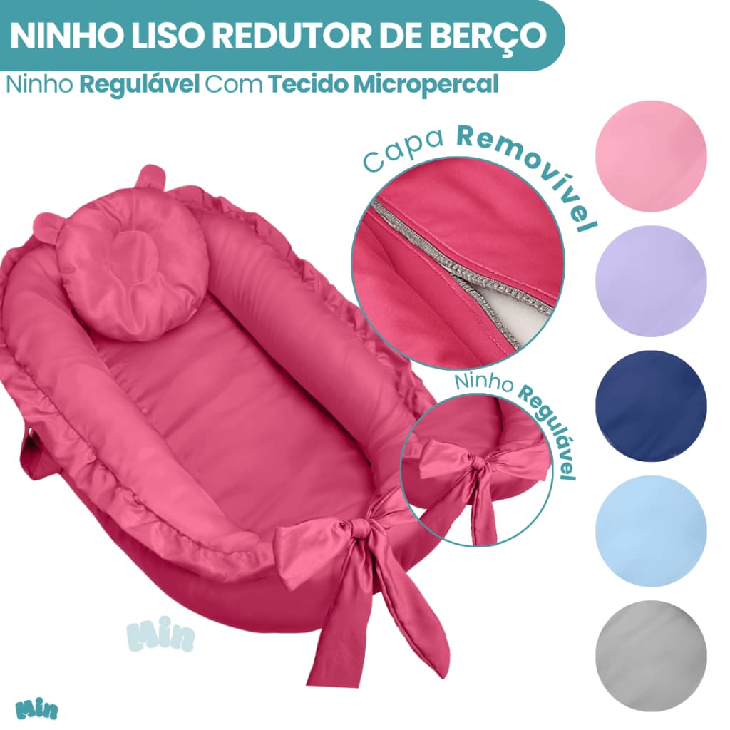 Ninho Redutor De Bebê Menino Menina Maternidade Recem Nascido Liso