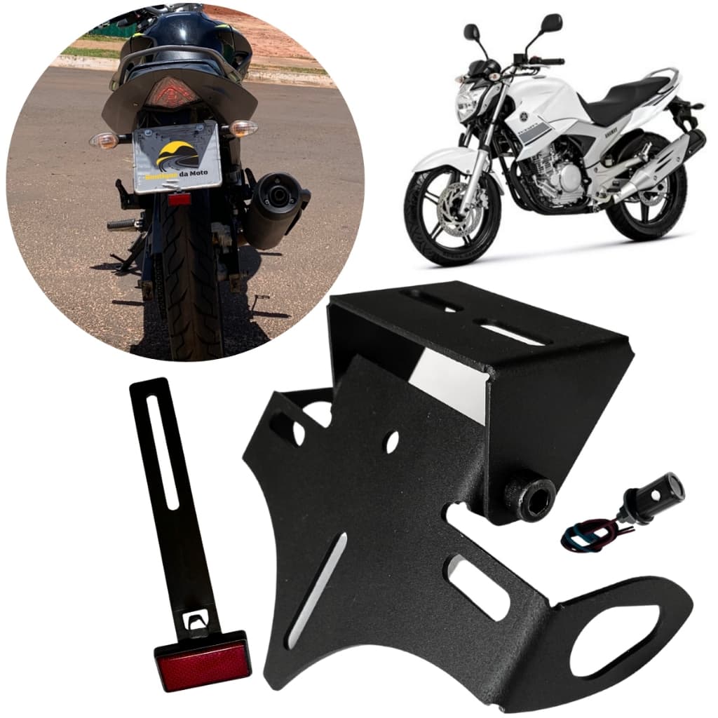 Eliminador De Rabeta Fazer 250 Suporte De Placa Articulado Yamaha Ys 250 2010 A 2017