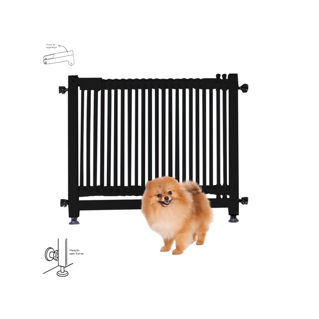 Grade de Proteção para Portas | Portão Pet com Trava | Regulável 88cm a 92cm | Material Premium