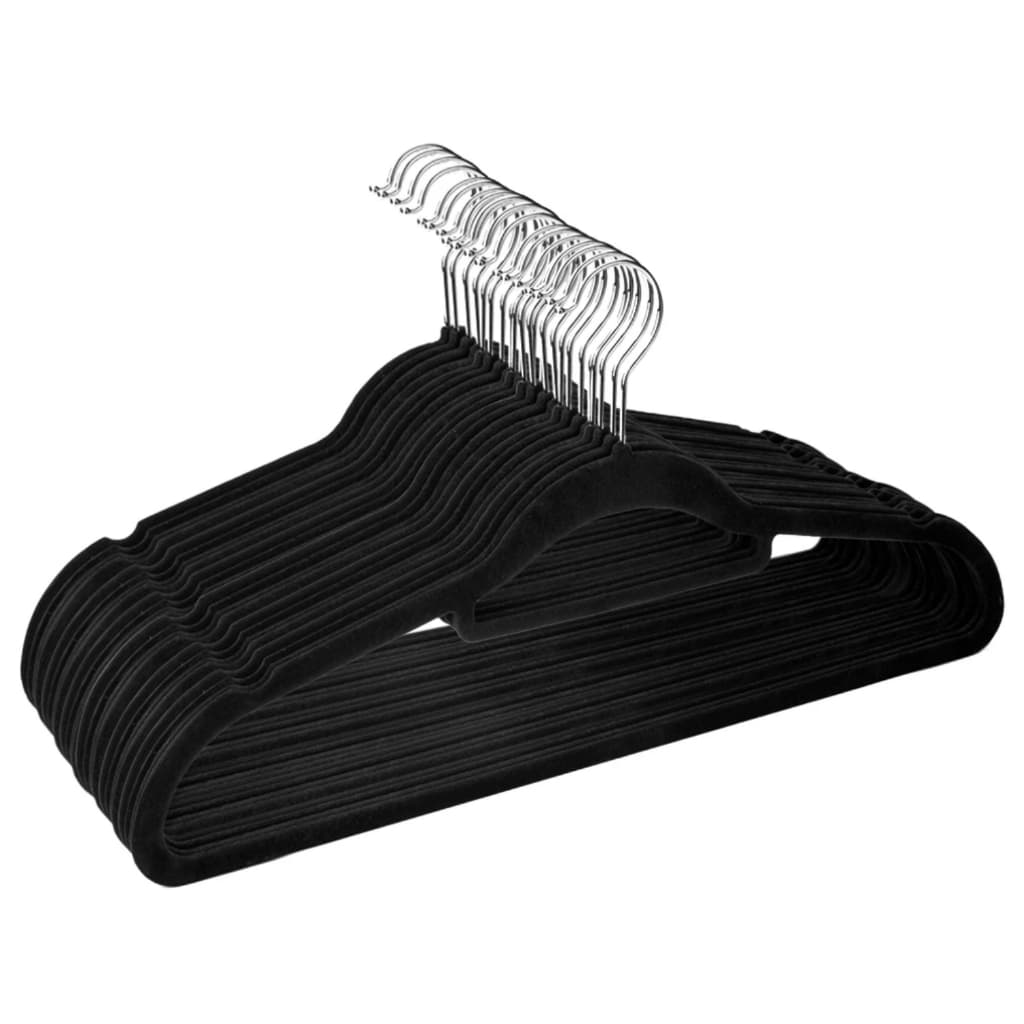 Kit 10 Cabides de Veludo Antiderrapante – ABS Resistente, Ideal Para Camisas e Vestidos