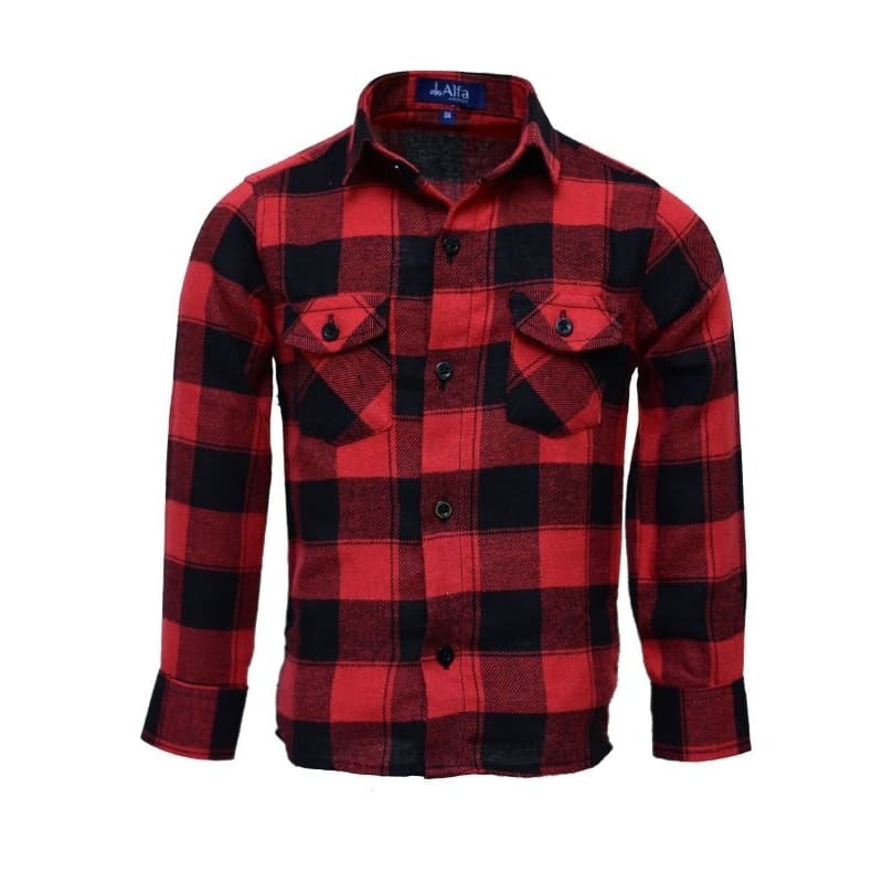 Camisa Social Infantil e Juvenil Alfa Flanelada Super Estilosa