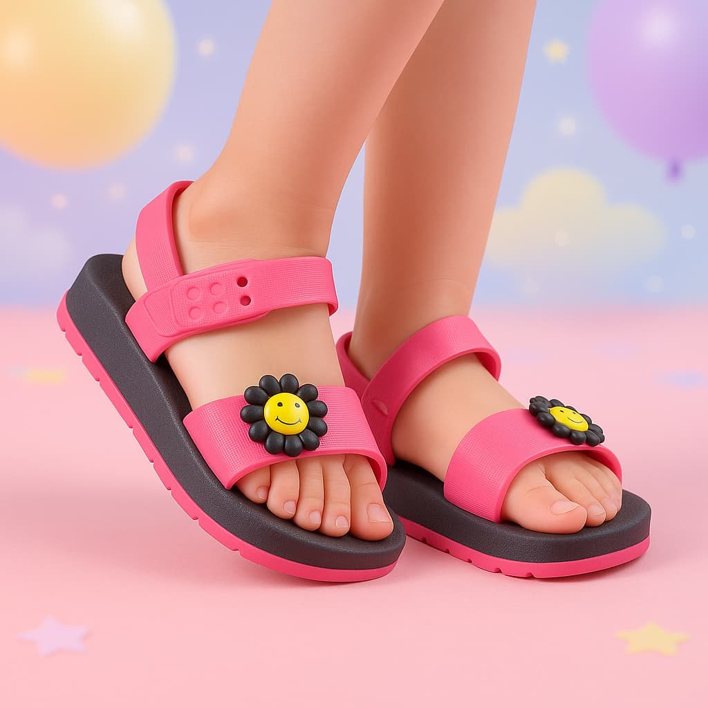 Sandalia Baby Menina Florzinha Leve Macia Confortável Dia A Dia Escola Envio Imediato