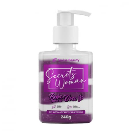 Gel Aromatizante Beijável Uva Secrets Woman 240g- Swiss Beauty