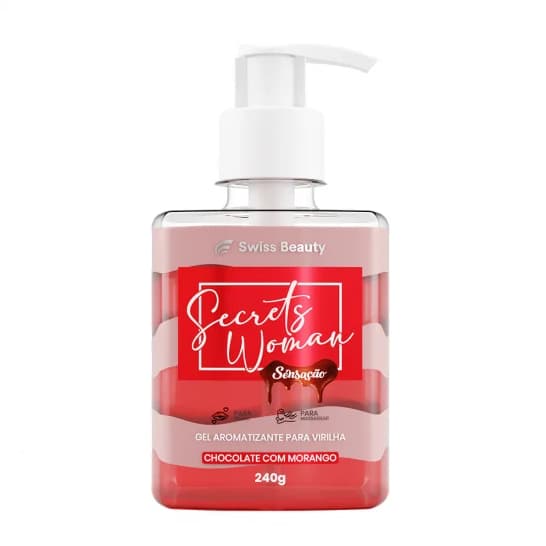 GEL BEIJÁVEL CHOCOLATE COM MORANGO E CREME- SWISS BEAUTY 240g
