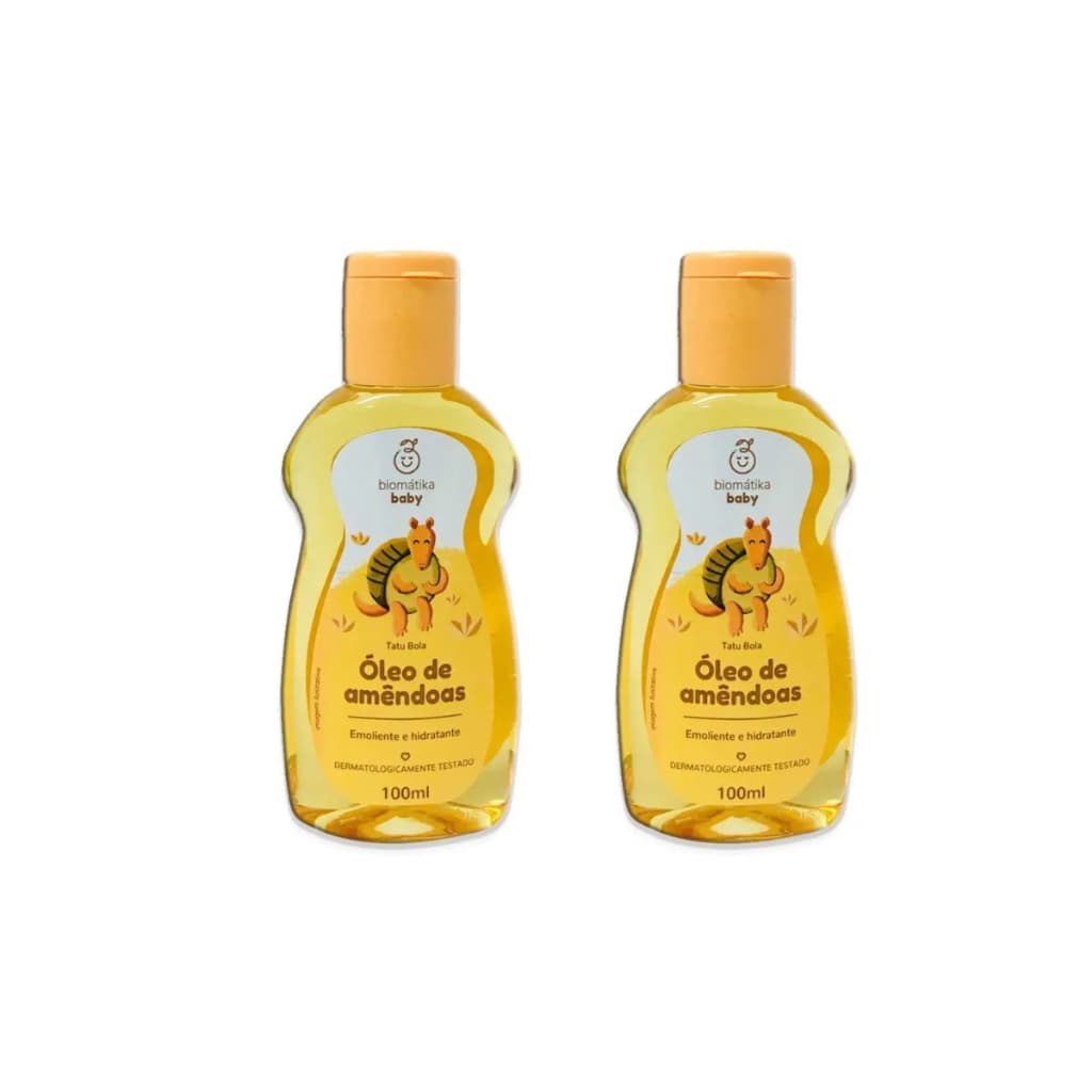 Óleo Biomatika Baby Amêndoas Emoliente e Hidratante Pele Rosto Corpo Hidratante Natural 100ml