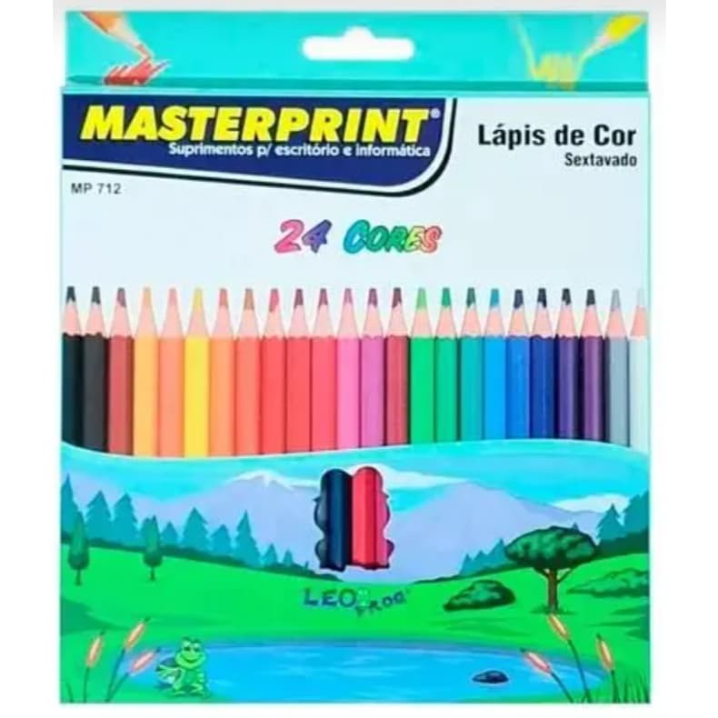 Lápis de cor 24 cores Masterprint