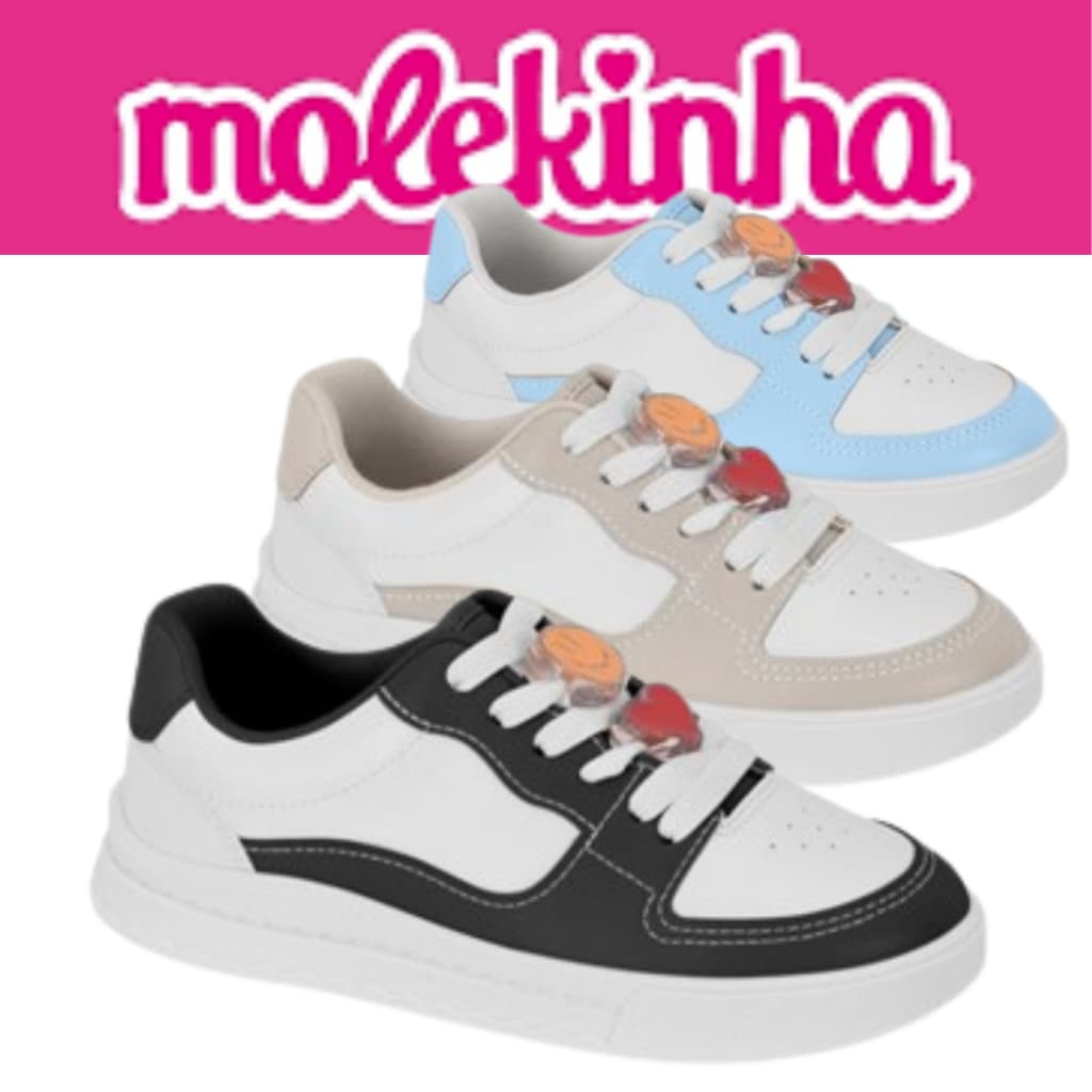 Tenis Infantil Feminino Stickers Molekinha