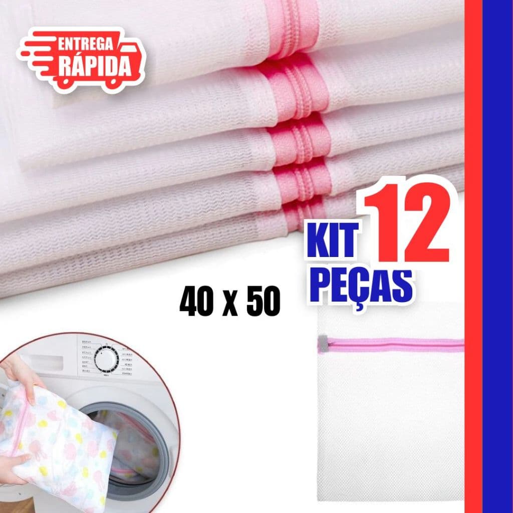 KIT 12 unid Saco maquina de lavar roupas delicadas peças intimas ideal para organizar roupa na mala