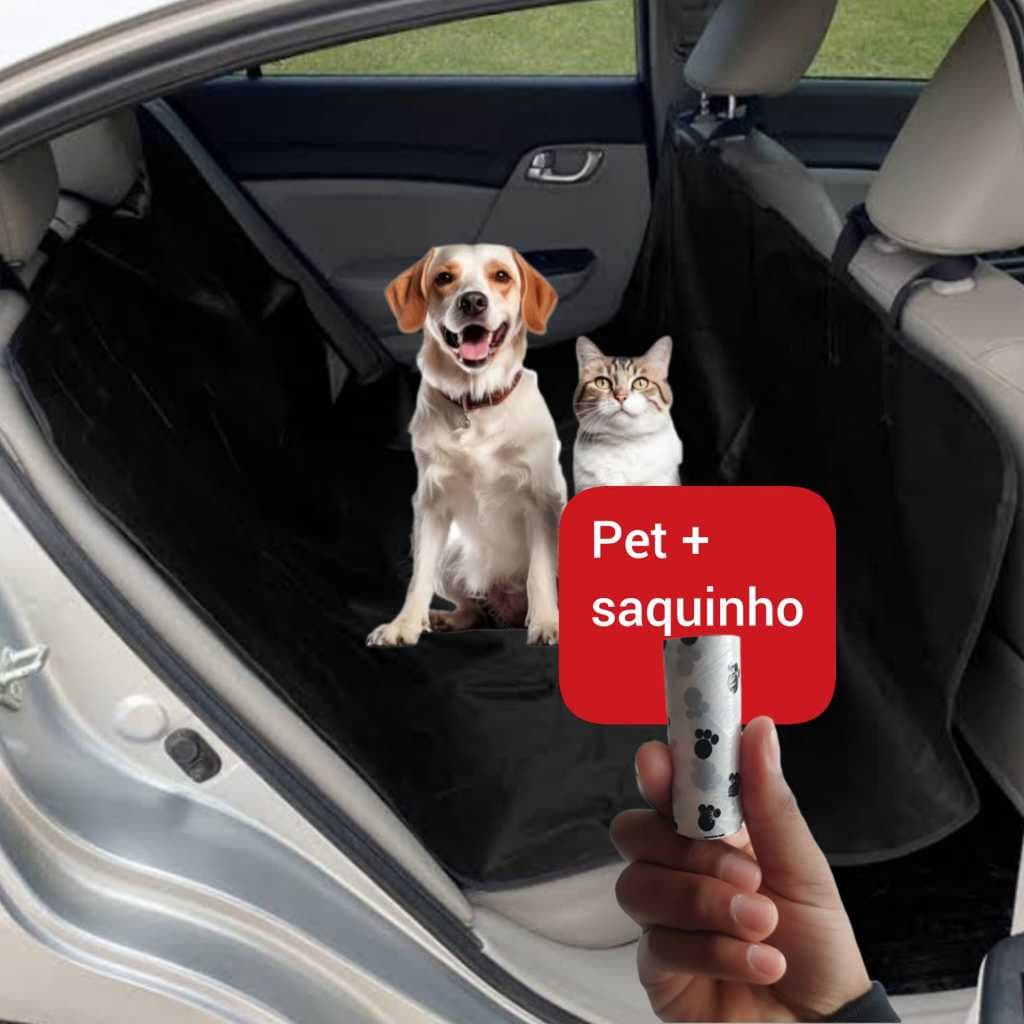Capa protetora de banco pet impermeável +saquinho de coco pet