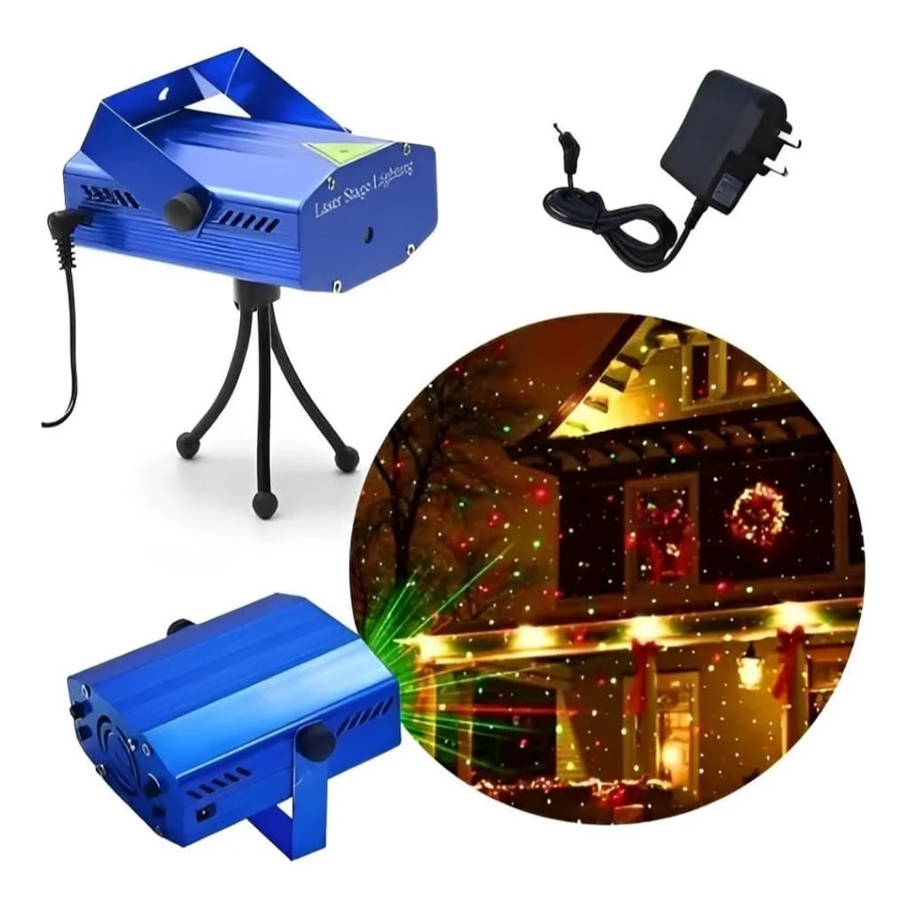 Mini Laser Projetor De Luz Holográfico Para Balada Sensor Ritmico Festa Decoração De Natal Bivolt