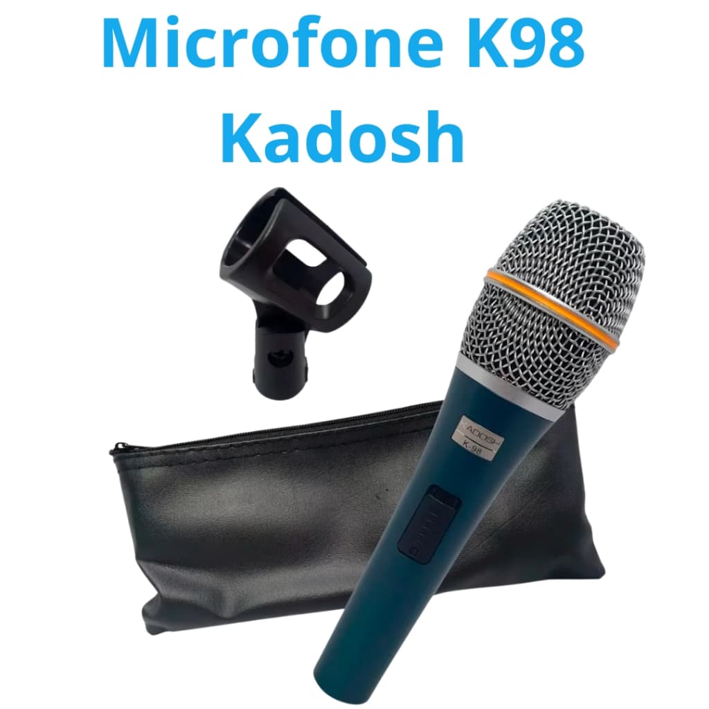Microfone Kadosh K-98 Profissional Dinâmico XLR + Cachimbo