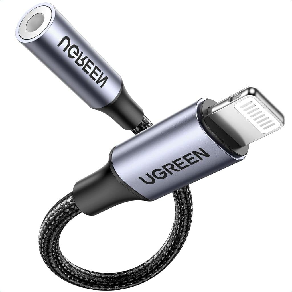 Adaptador Fone de ouvido UGREEN para Lightning (MFi) compatível iPhone 14 Plus Pro Max 13 12 Mini 11 iPad SE XR XS X 8