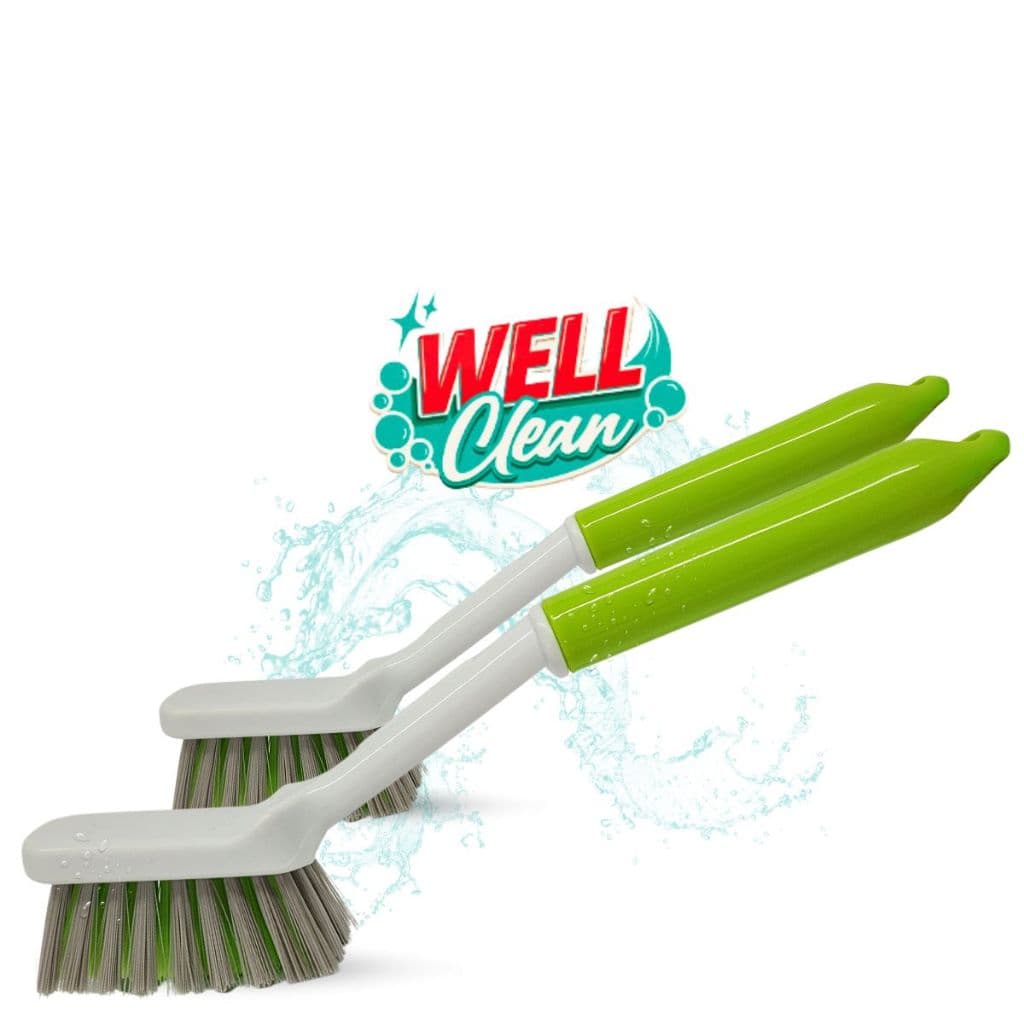 Kit 2 Escova Multiúso Cabo Grande Para Lavanderia Uso Geral