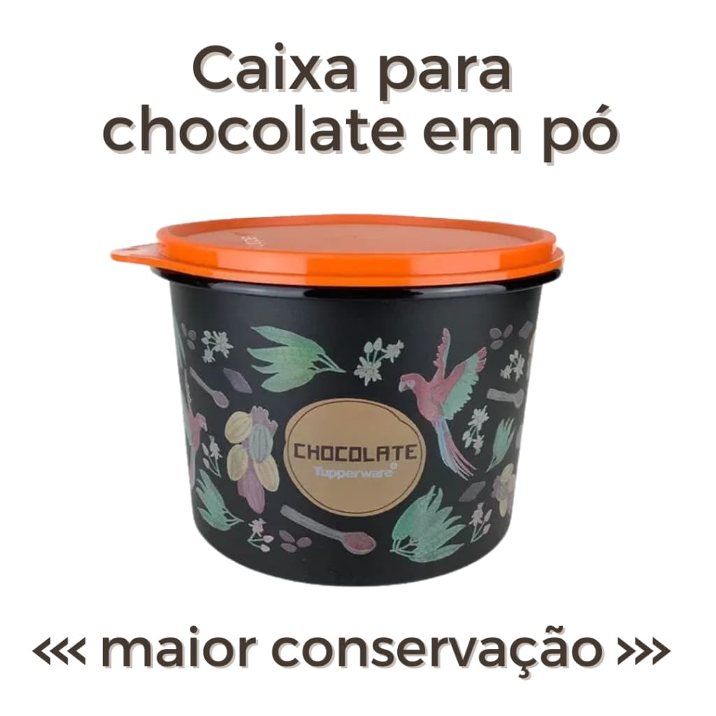 Caixa para Chocolate FLORAL 1,7l Tupperware organização armazenar pote hermético vedação tuppervare tapaué