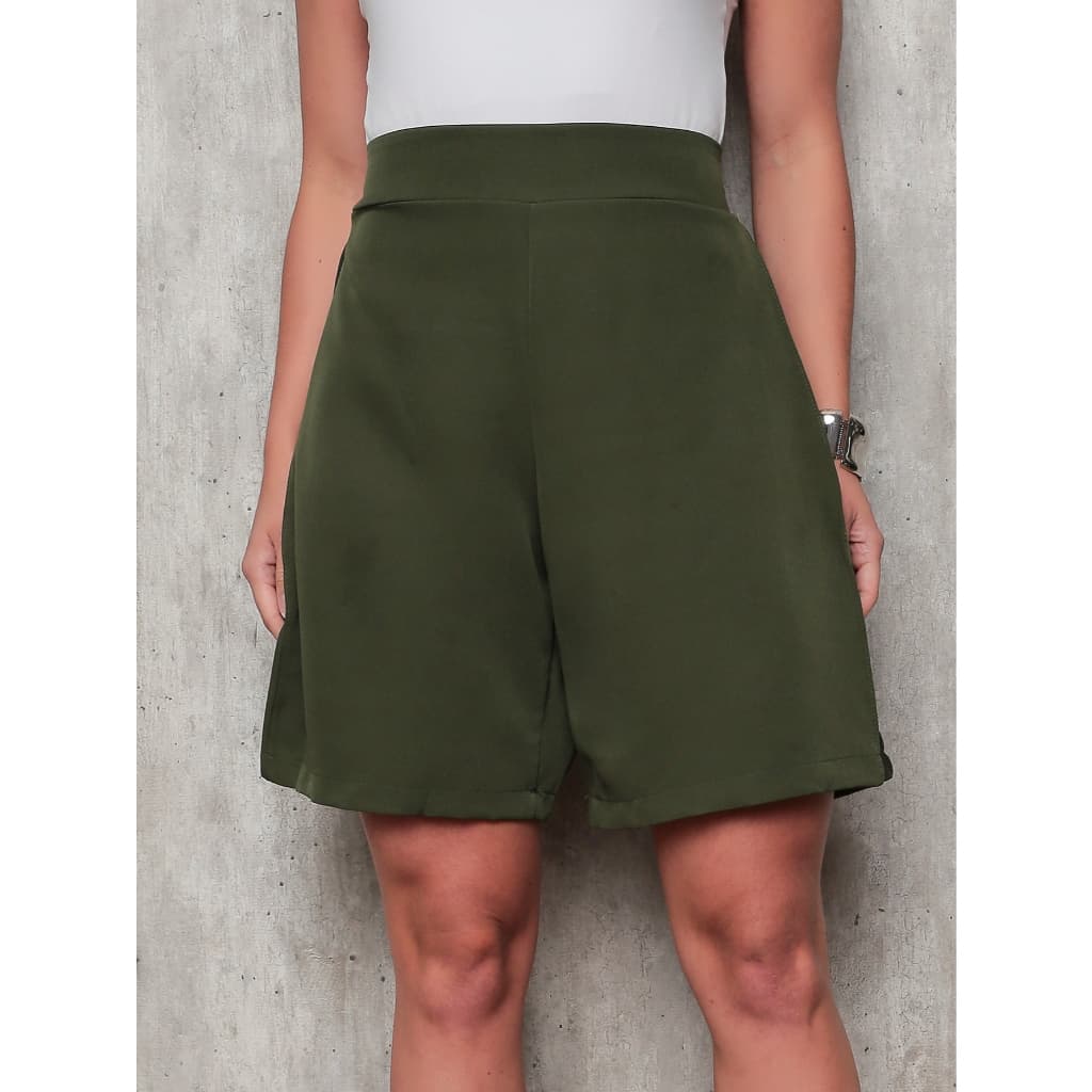 Shorts Lilian alfaiataria com lateral dobrada