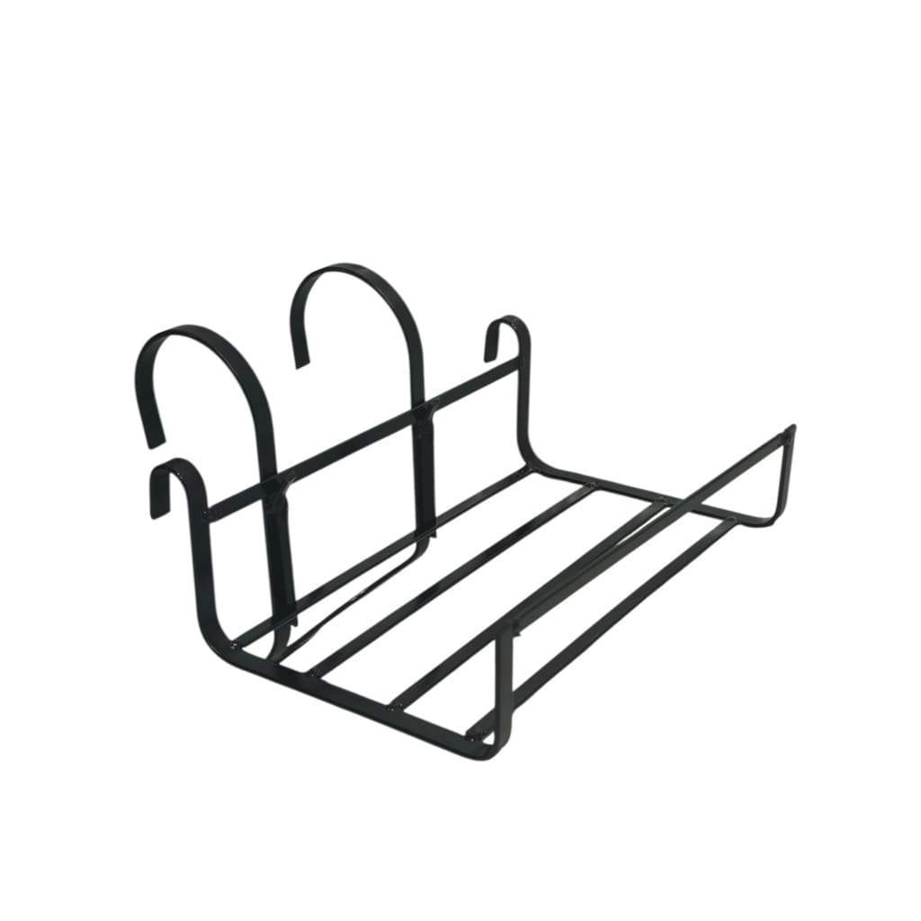 Suporte para Jardineira 29cm com Alça Fixa e Móvel – Preto Resistente
