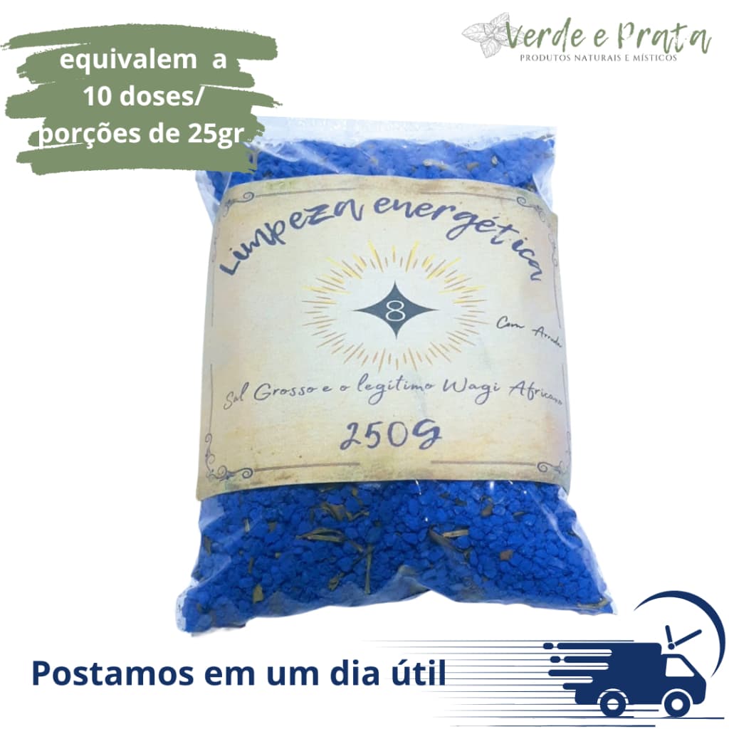 Descarrego Limpeza Energética Sal Grosso e o Legítimo Anil Africano com Arruda - Guiné - Alfazema