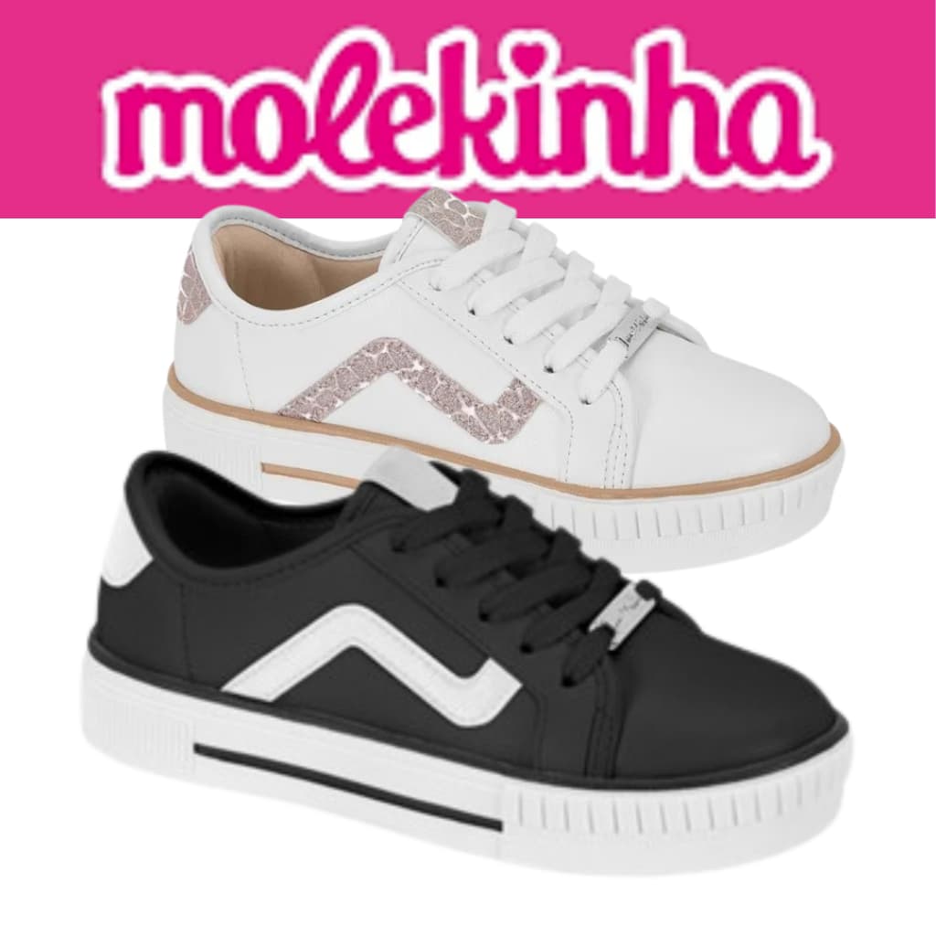 Tenis Infantil Molekinha Feminina Preto
