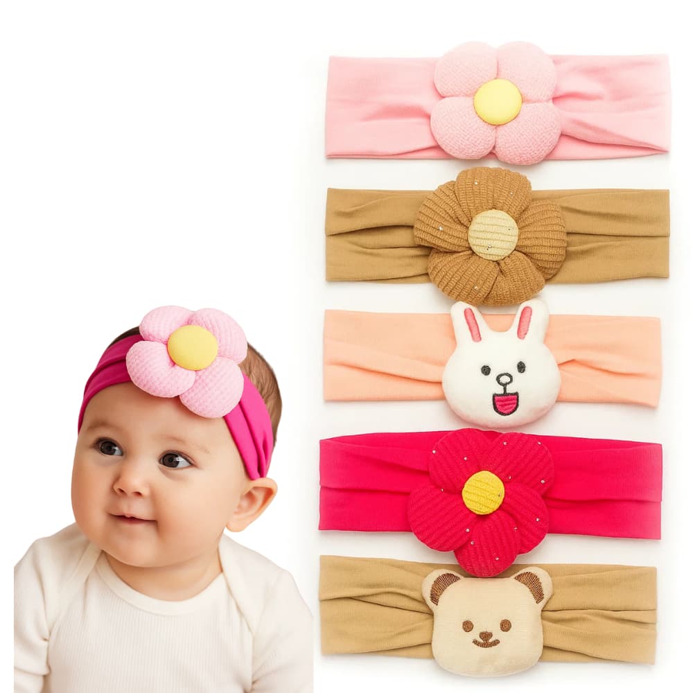 Faixa meia de seda Turbante Luxo para Bebê cor e modelo sortido