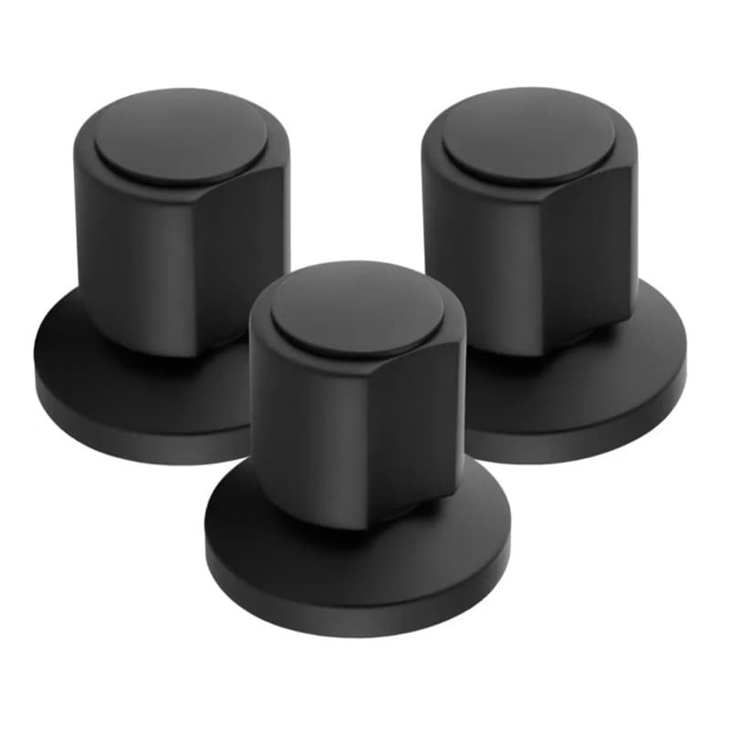 Kit 3 Acabamentos para Registro C-40 ABS Preto