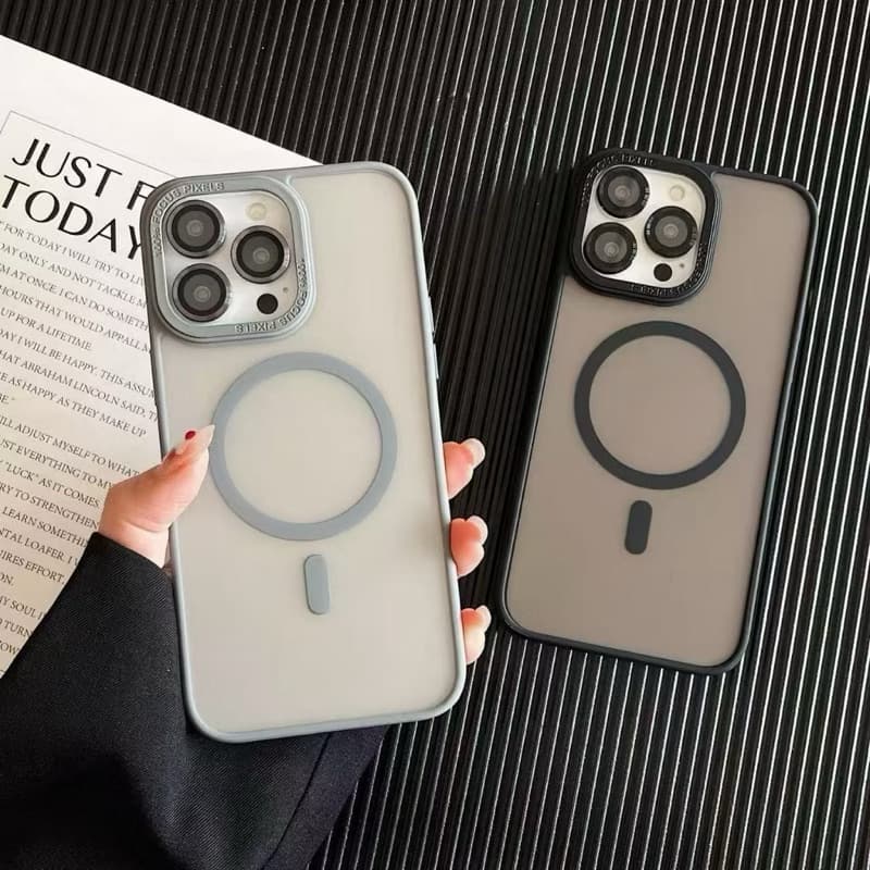 Capinha para iPhone 11 12 13 14 15 pro Max com proteção para câmera e compatível com carregamento sem fio