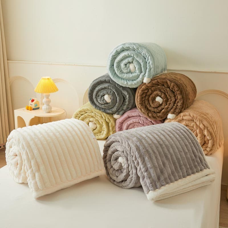 Manta Com Sherpa Glamour Casal Padrão Super Luxo Promoção Lançamento Macia Plush Cama Posta