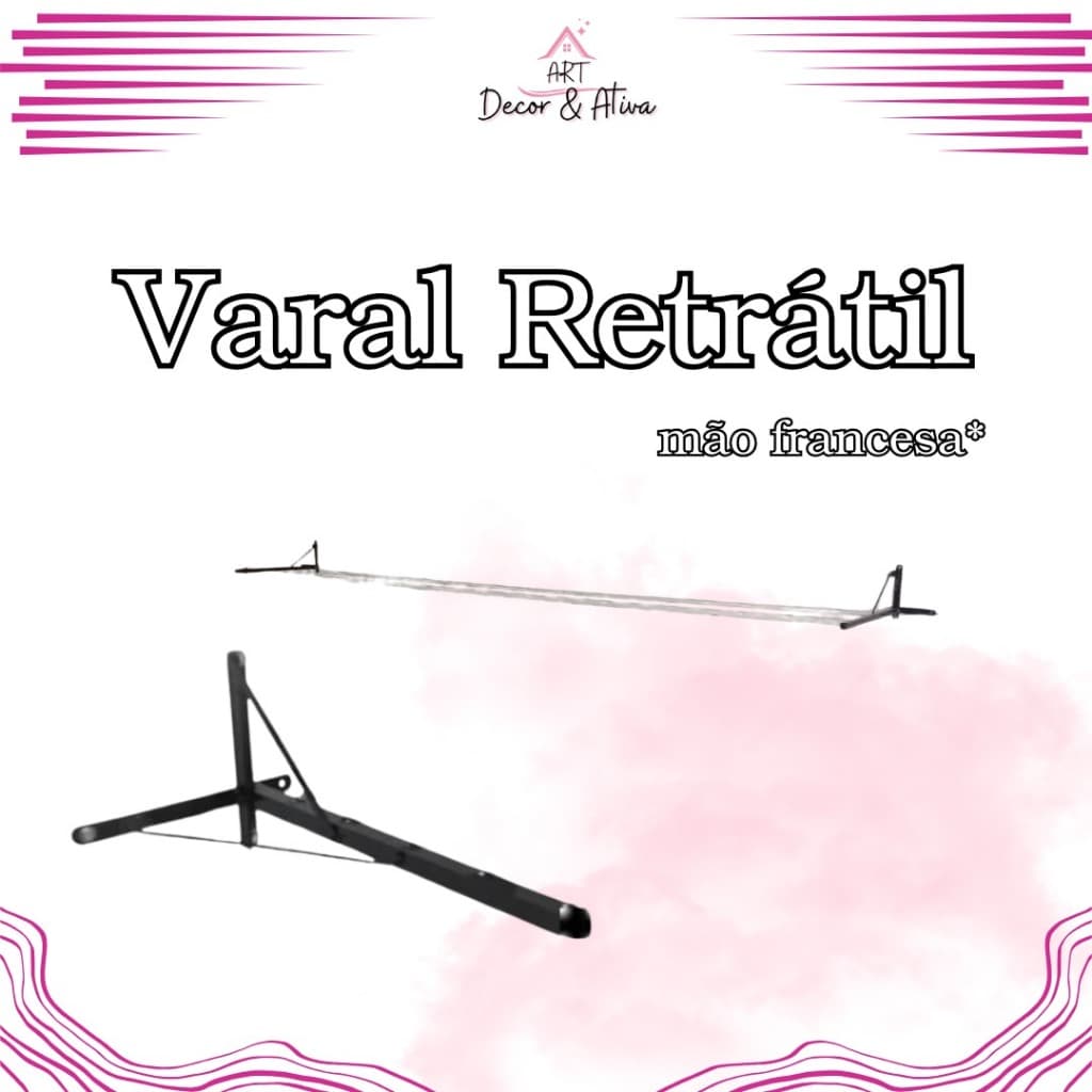 Varal de Parede - Dobrável
