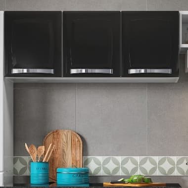 Armário Suspenso Itatiaia Cozinha Rose 3 Portas Aço Branco Neve Pintura Eletrostática Itatiaia há mais de 60 anos