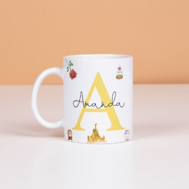 Caneca a bela e a fera, bela e a fera, caneca Personalizada, caneca bela, caneca com nome