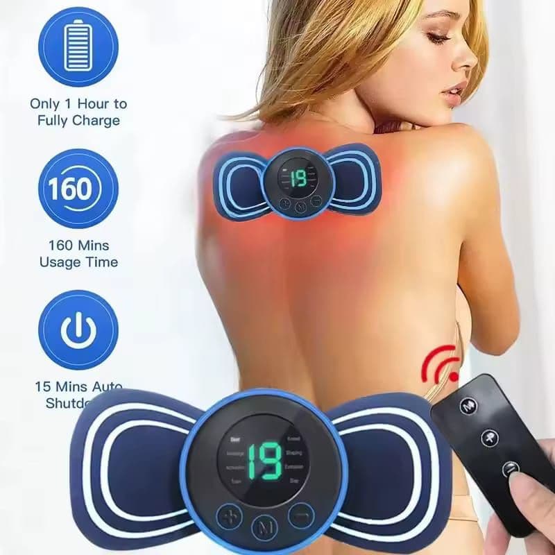 Massageador Cervical Elétrico Portátil Sem Fio Alivia Dores