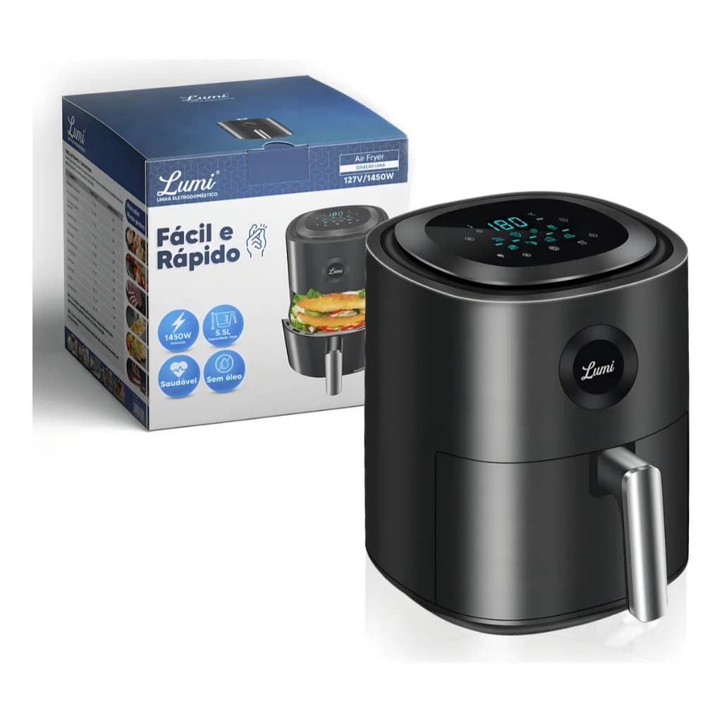Airfryer Fritadeira Elétrica Sem Óleo Power Alemao Digital
