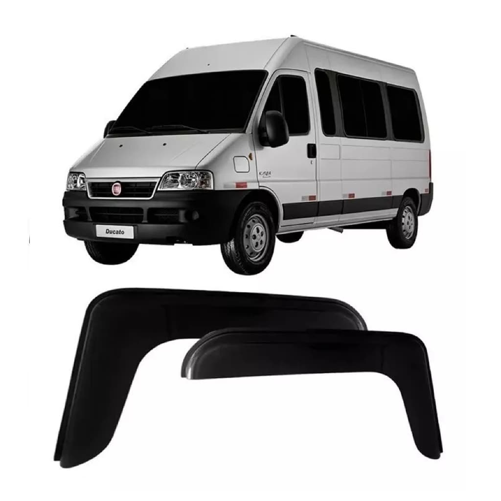 Calha Chuva Fiat Ducato 1997 ate 2017 2 Portas Fume Defletor Agua Kit Jogo Com Dupla Face Nova