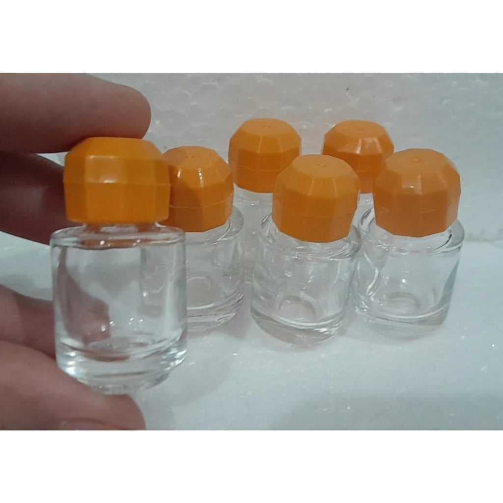 Kit 10/30unid. Frasco de Vidro m5ml, tampa Diamante laranja , porta perfume, óleo de unção