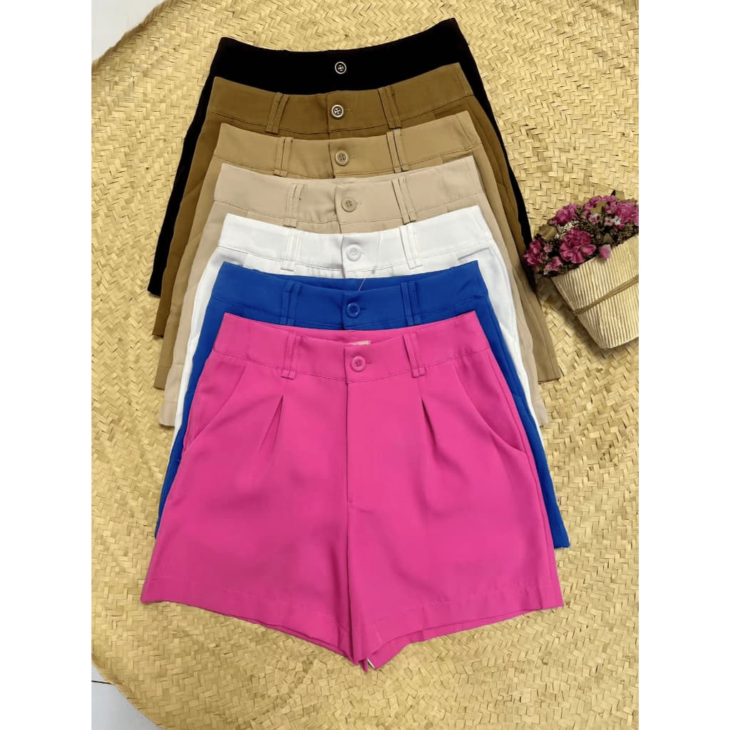 Short Feminino Cintura Alta – Modelo Básico e Versátil | PMG