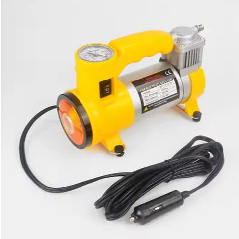 Compressor Bomba de ar para Carro 12v 150w 100PSI Com Lanterna Moto, Carro e Bike