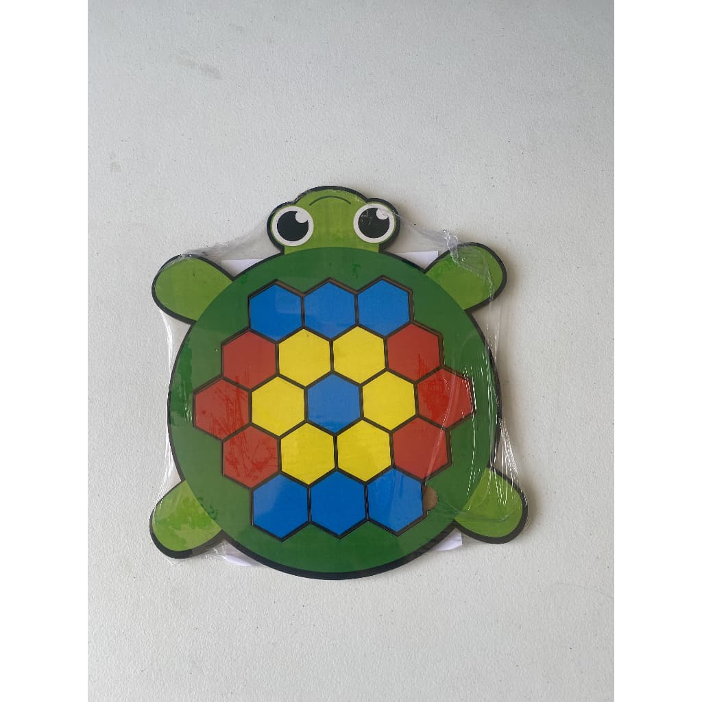 Sequência de Cores Tartaruga, Brinquedo pedagógico Educativo - MDF