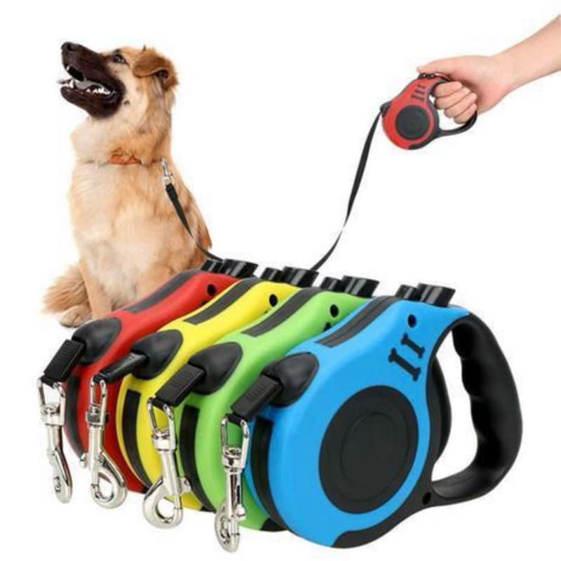 Coleira Para Cachorro Guia Retrátil 5 METROS Resistente  Com Trava Até 16kG