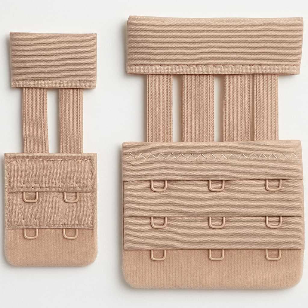 Extensor de Soutien Elástico P e M - Kit com 4 Unidades -  2 Pequenos 2 Ganchos e  2 Médios 3 Ganchos