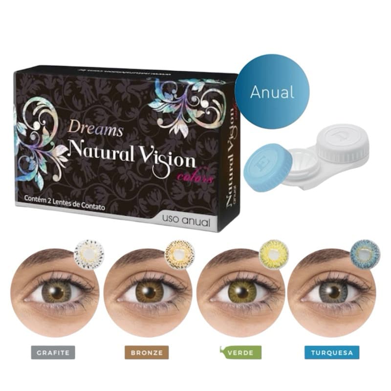 Lentes de Contato Natural Vision Dreams Anual Sem Grau