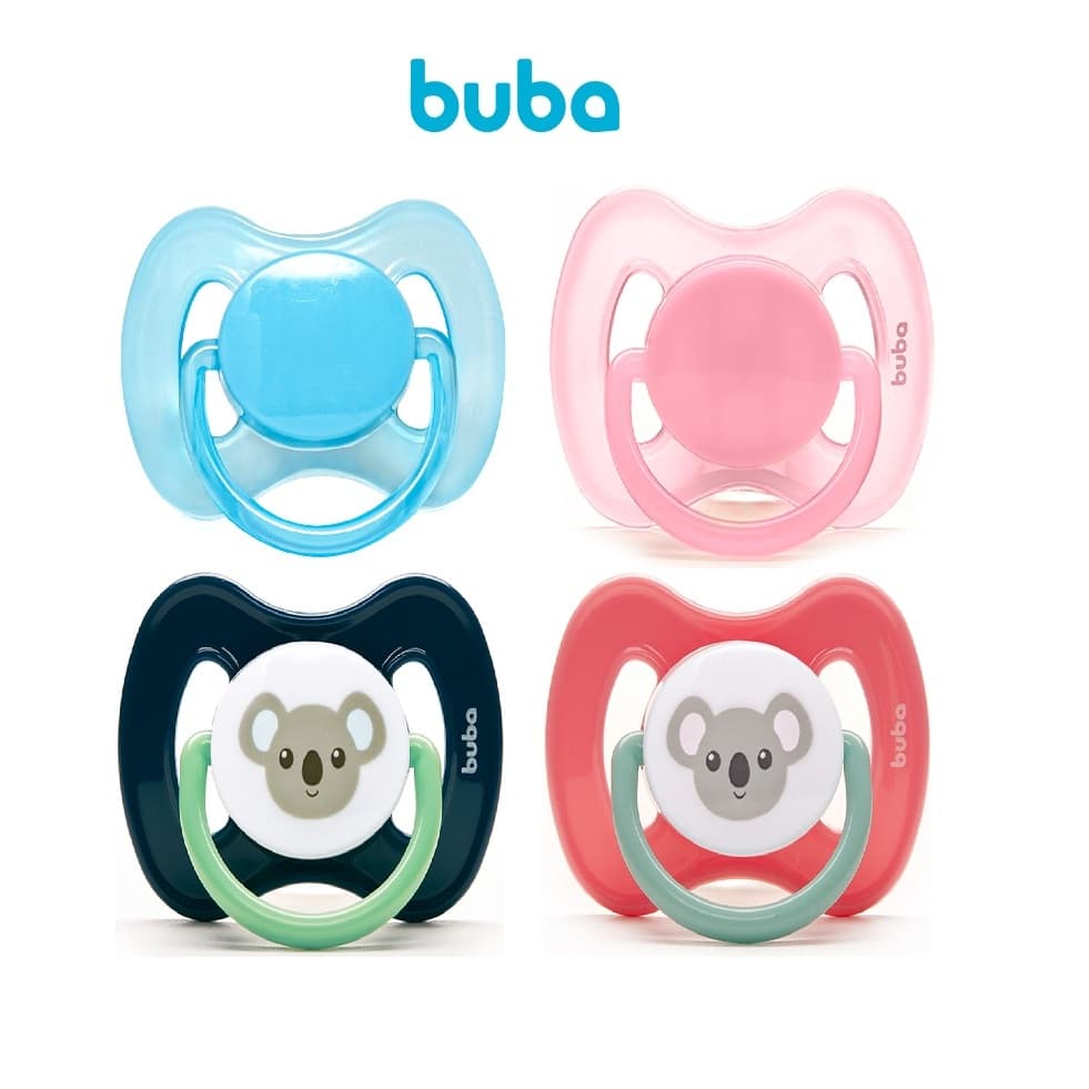 Chupeta Com Tampa Protetora, BUBA - Comfort - silicone ultra soft