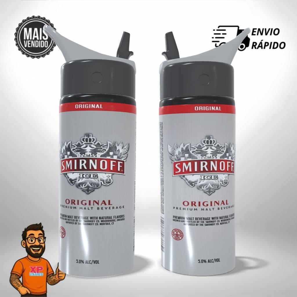 Garrafa Squeeze Personalizado Smirnoff Alumínio - Presente Único