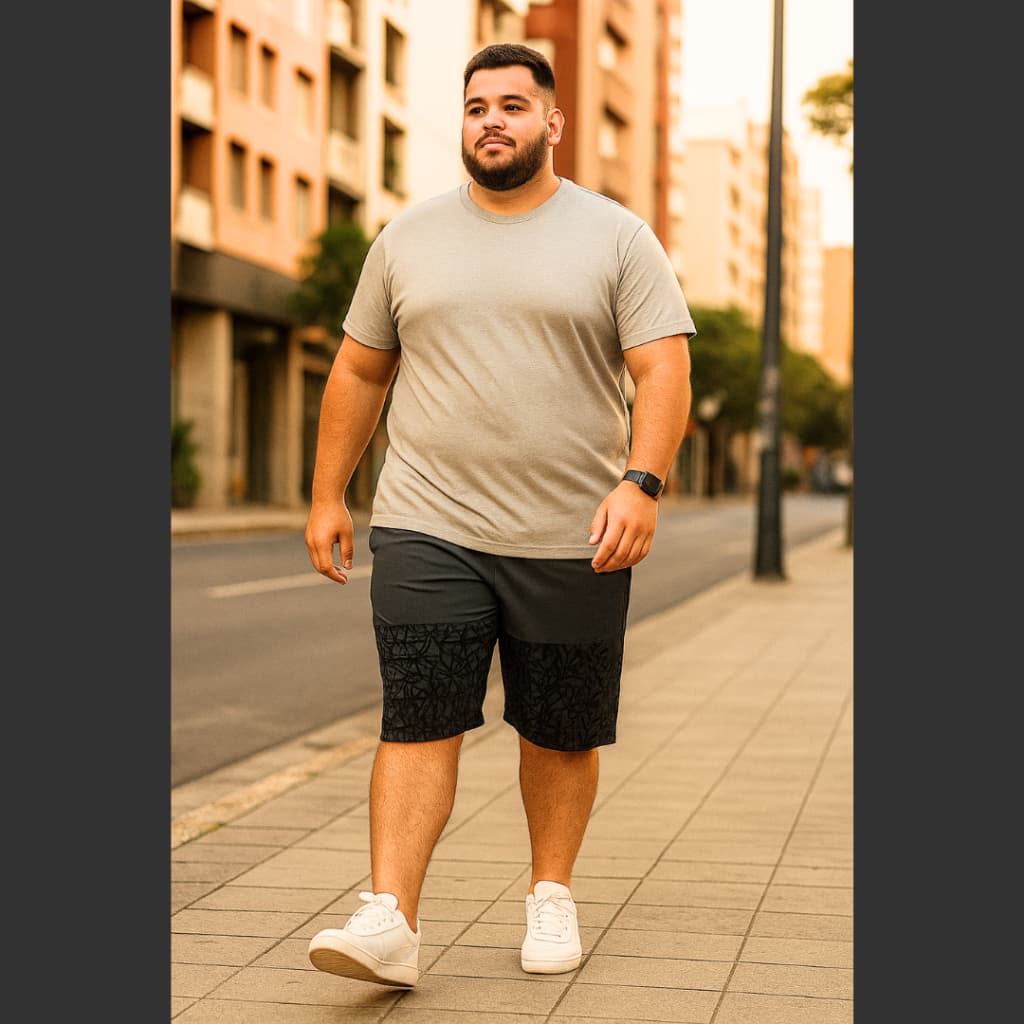 Bermuda Plus Size Masculino com Elastano Academia Esporte Treino G1 G2 G3