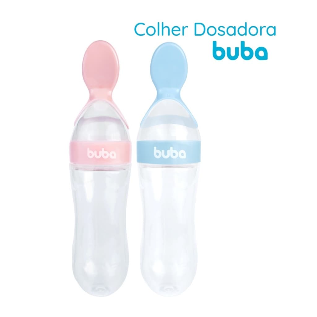 Colher Dosadora De Silicone Buba Para Papinha Bebê - Prática Com Tampa Protetora