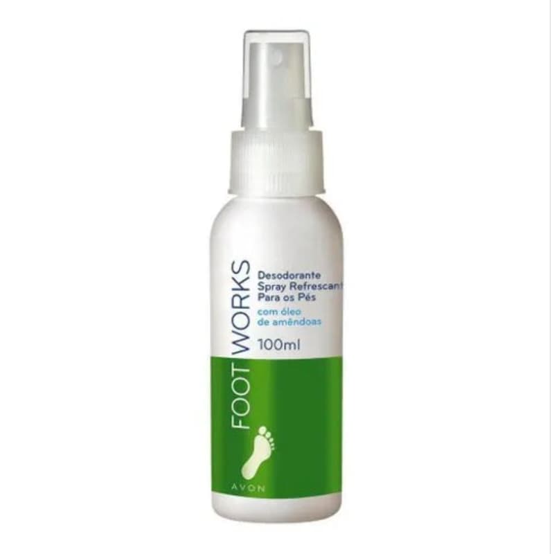 Desodorante Spray Refrescante Para os Pés Avon Foot Works - 100ml